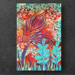 Floral hand painted art